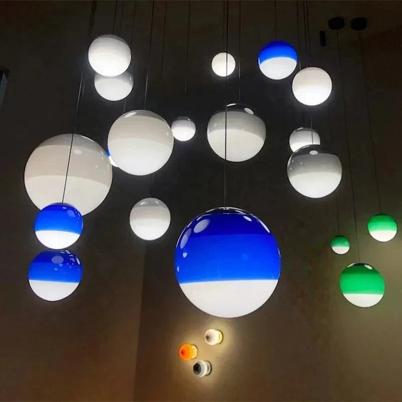 Glass Hanging Lamp with Gradient Coloring – product view