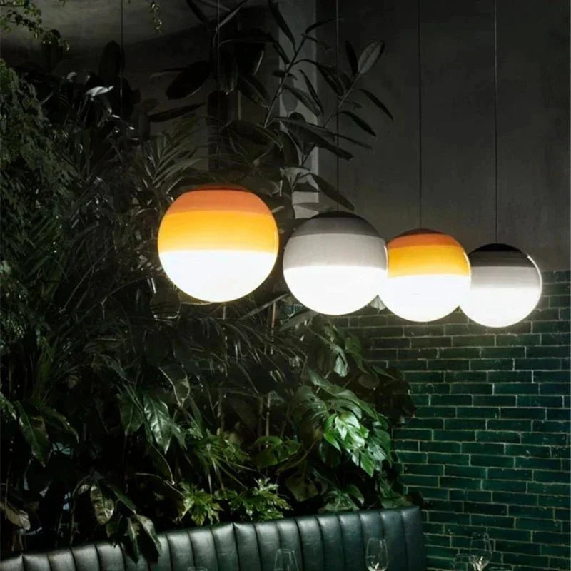 Glass Hanging Lamp with Gradient Coloring – product view