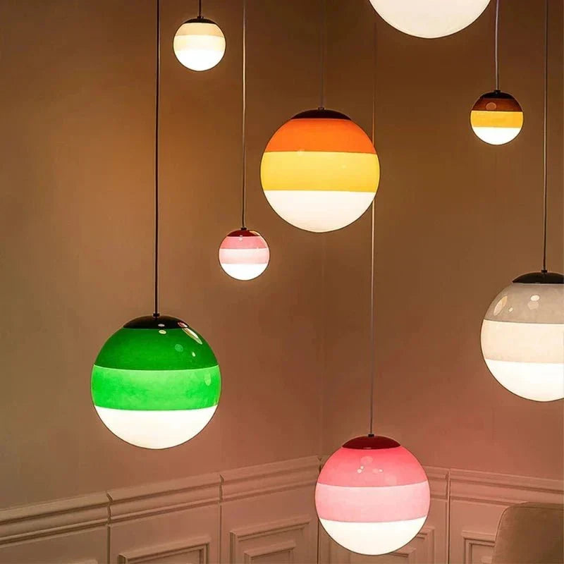 Glass Hanging Lamp with Gradient Coloring – product view