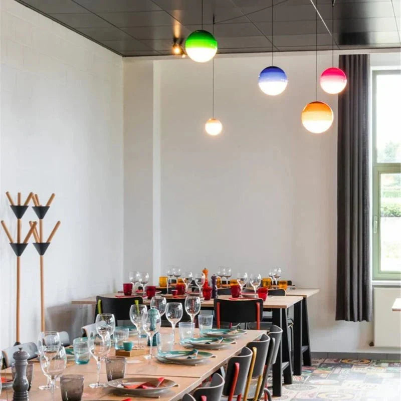 Glass Hanging Lamp with Gradient Coloring – product view
