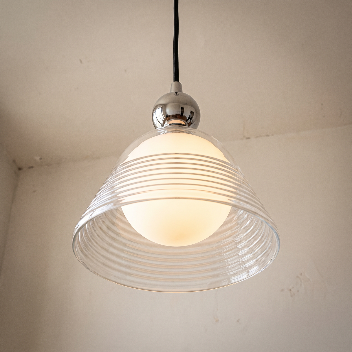 Clear Cone and Globe Pendant Light – product view