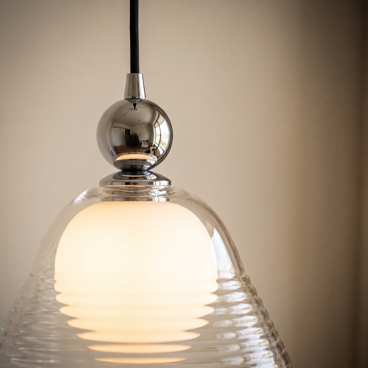 Clear Cone and Globe Pendant Light – product view
