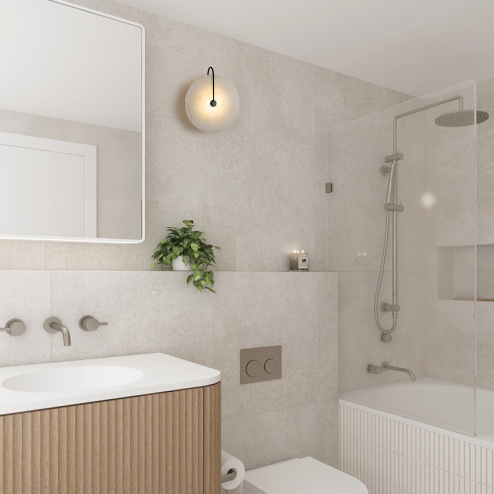Caldera Round Marble LED Wall Light - product detail 2