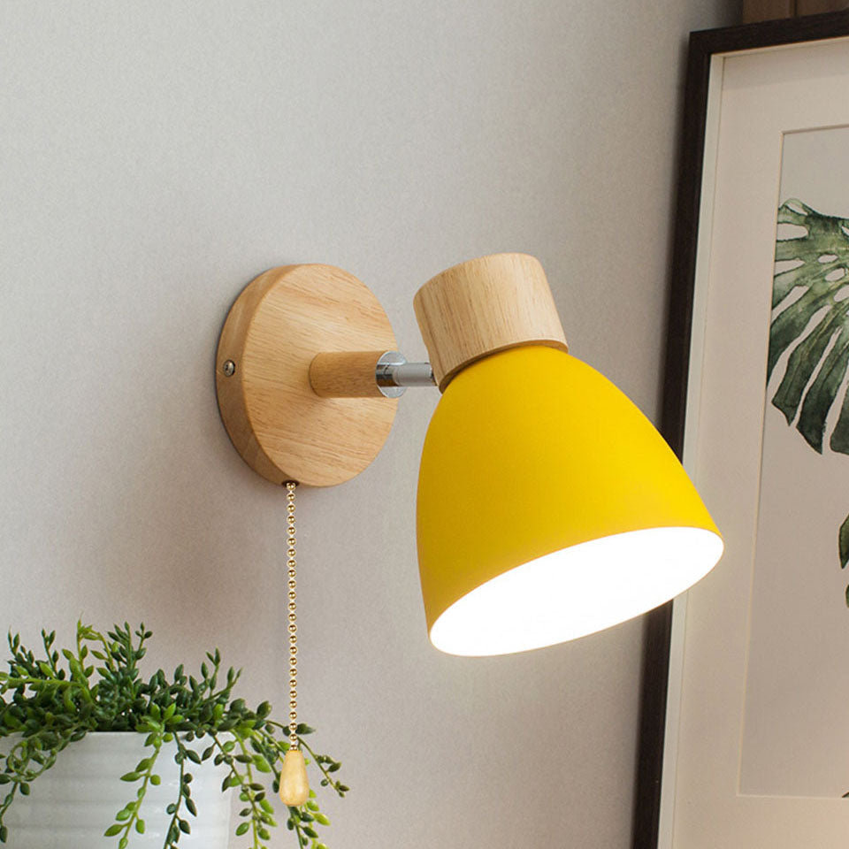 Wall Sconce with a Tilted Arm and Conical Shade – product view
