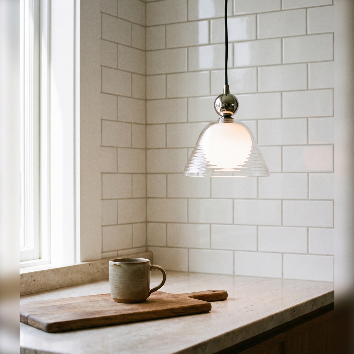 Clear Cone and Globe Pendant Light – product view
