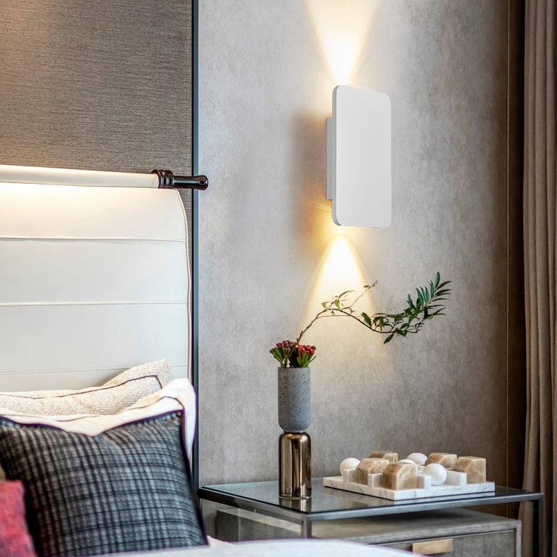 Rectangular Metal Indoor LED Wall Lamp – White