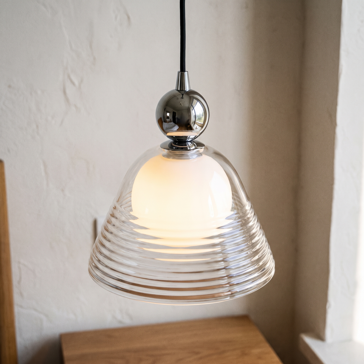 Clear Cone and Globe Pendant Light – product view