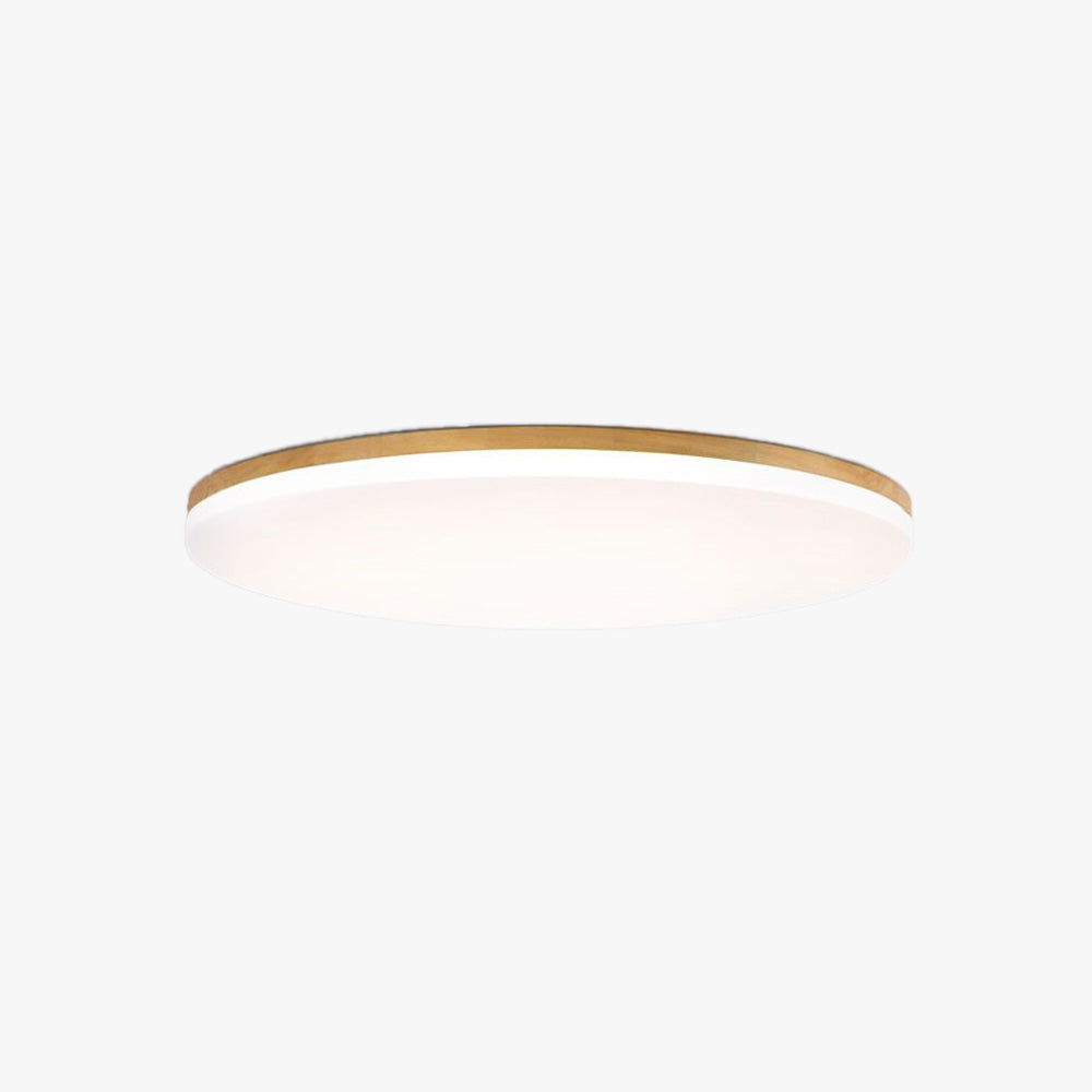 Round Wood-Rim Ceiling Light – product view