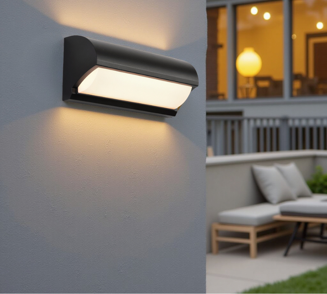 Outdoor Black Finish LED Wall Lamp – product view