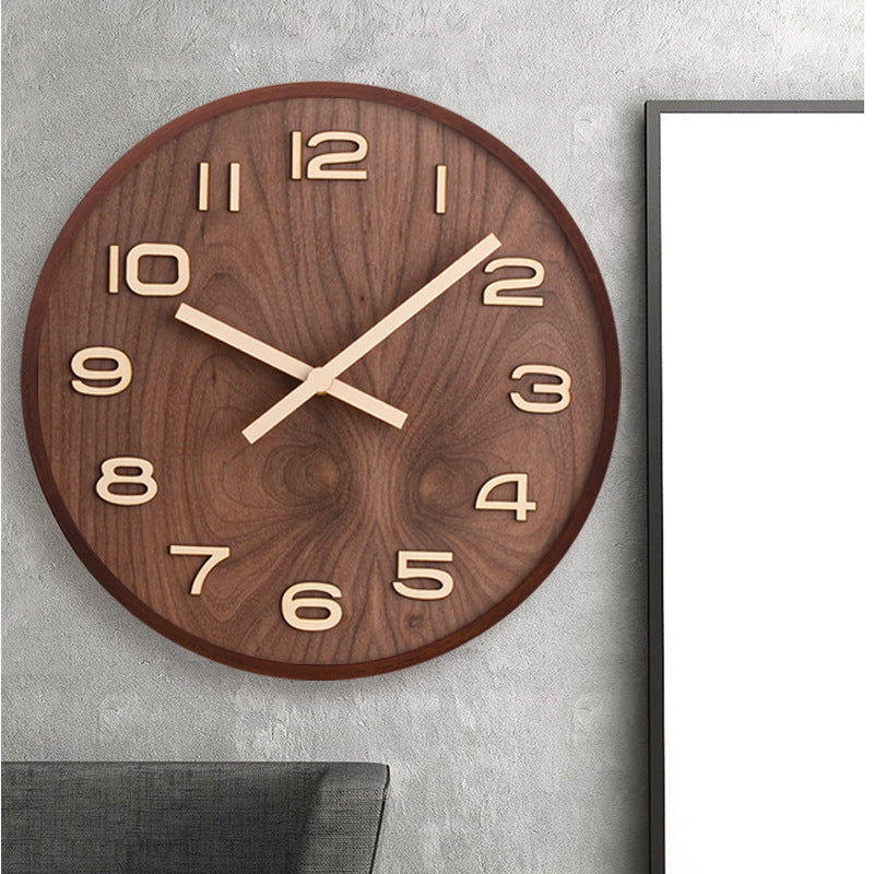 Walden Walnut Face Wall Clock - product detail 2
