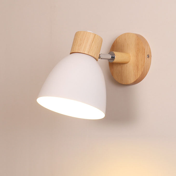 Wall Sconce with a Tilted Arm and Conical Shade – Without zipper switch
