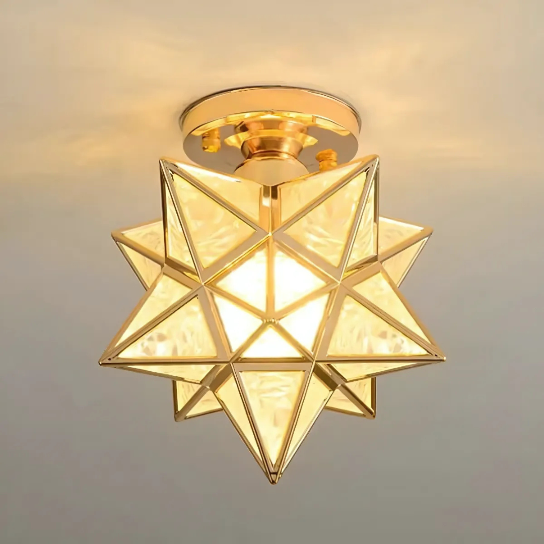 Geometric Star Ceiling Light – product view