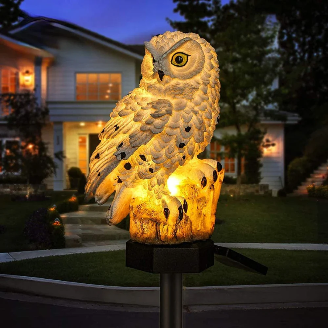 Solar Owl Garden Light