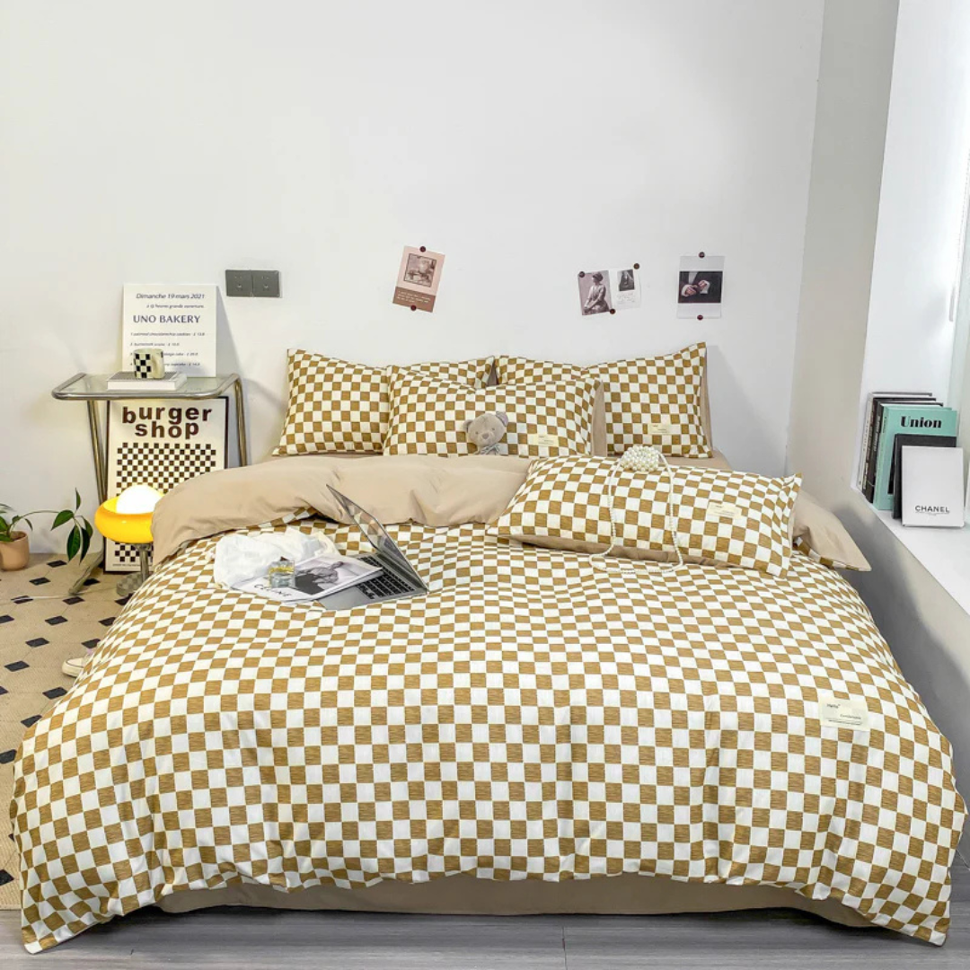 Checkered Bed Cover – Product view 4