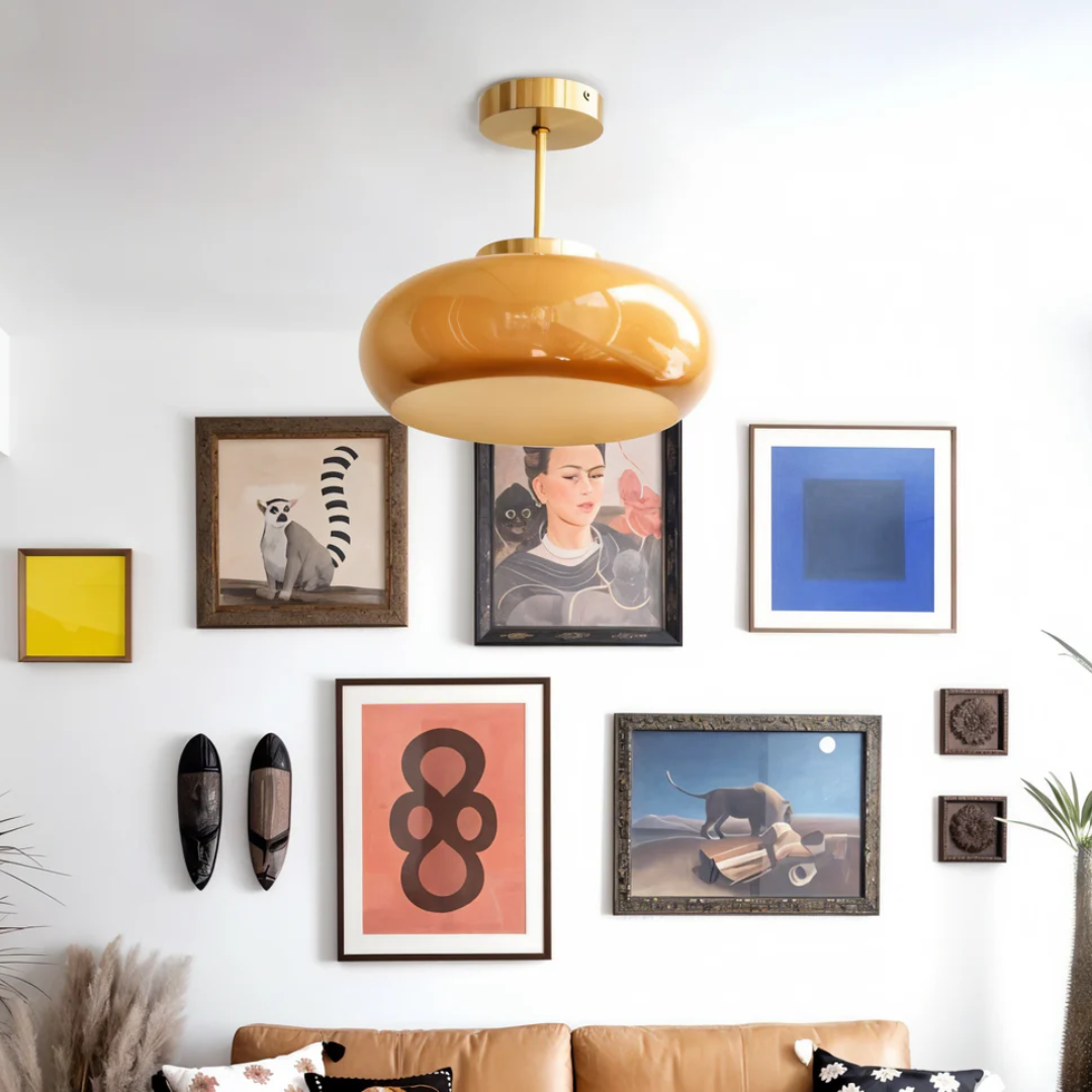 Short-Drop Glass Ceiling Light – product view