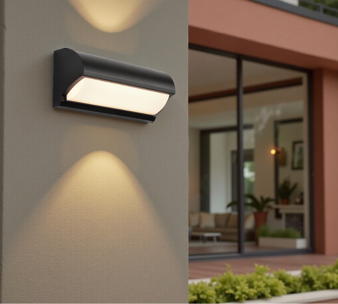 Outdoor Black Finish LED Wall Lamp – product view