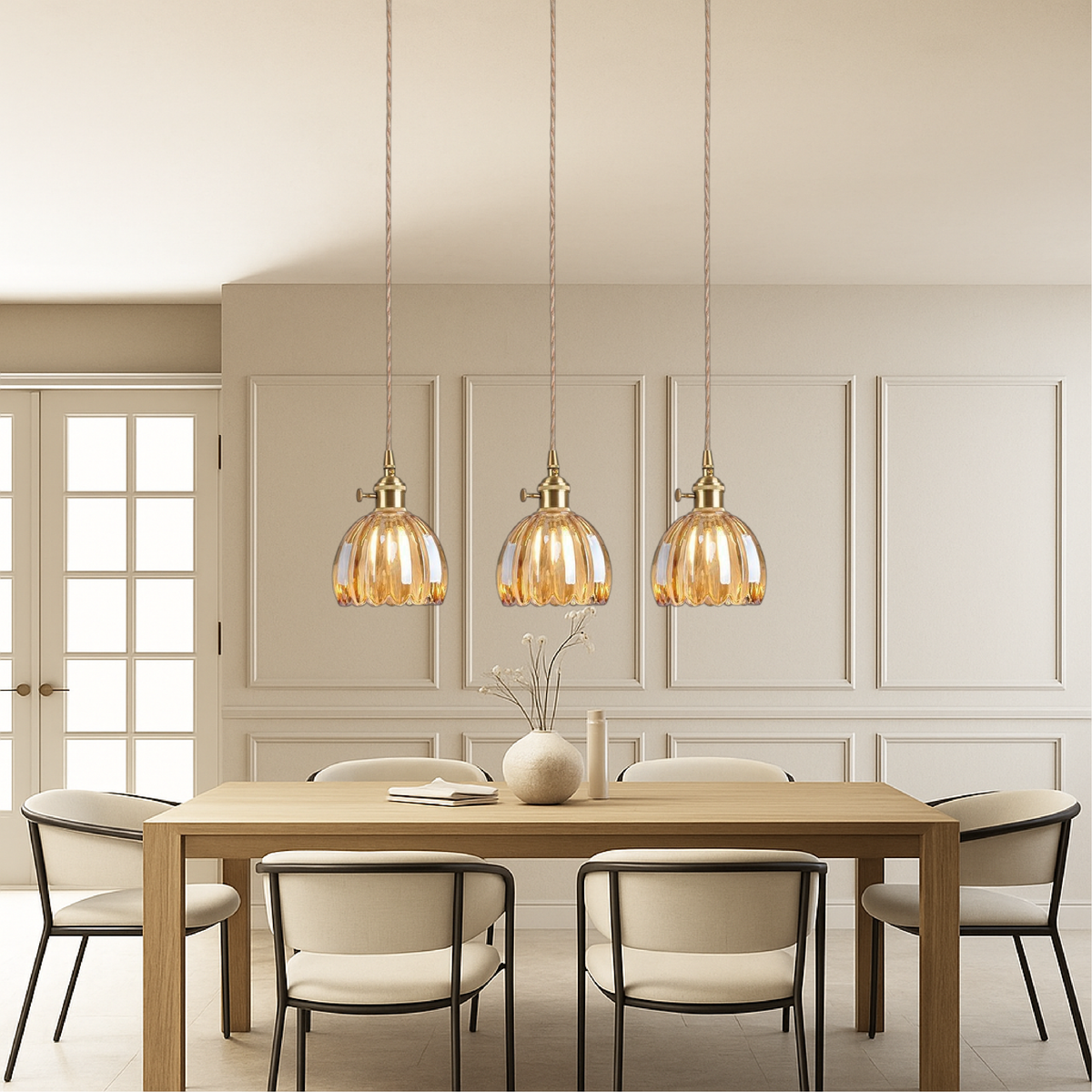 Retro Japanese Glass Pendant Lamp – product view