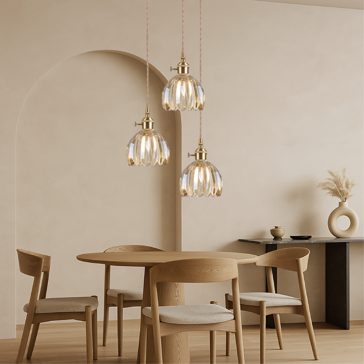 Retro Japanese Glass Pendant Lamp – product view