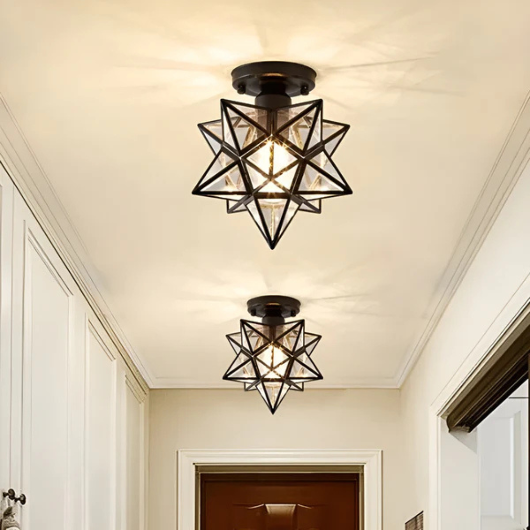 Geometric Star Ceiling Light – product view