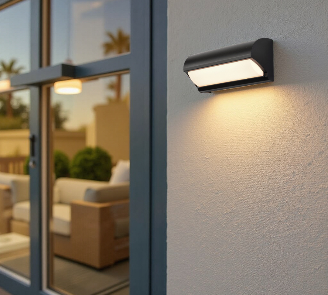 Outdoor Black Finish LED Wall Lamp – product view