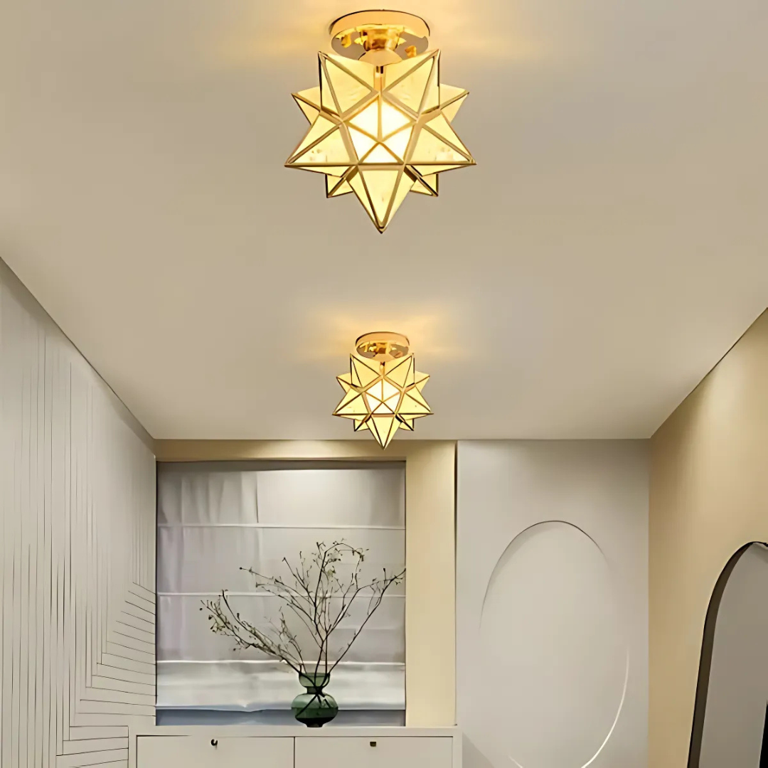 Geometric Star Ceiling Light – product view