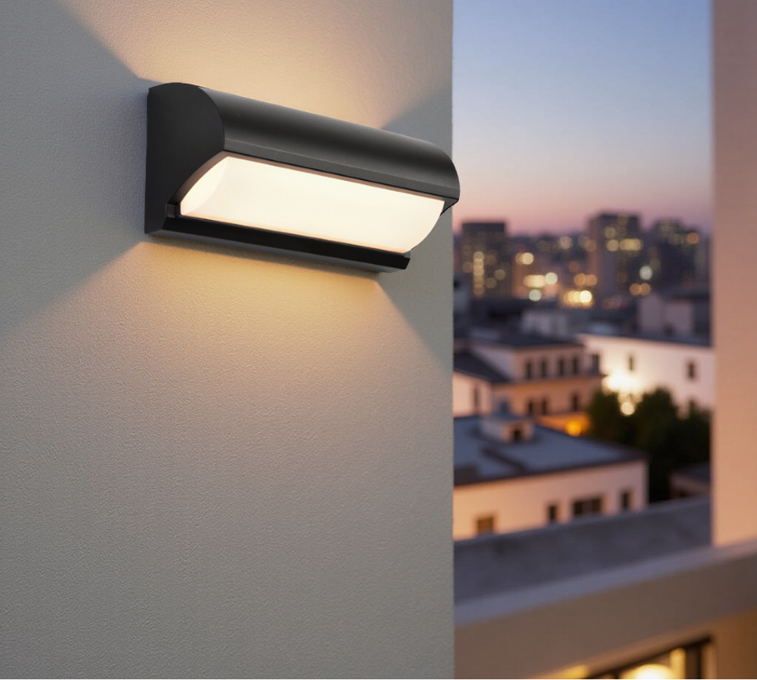Outdoor Black Finish LED Wall Lamp – product view