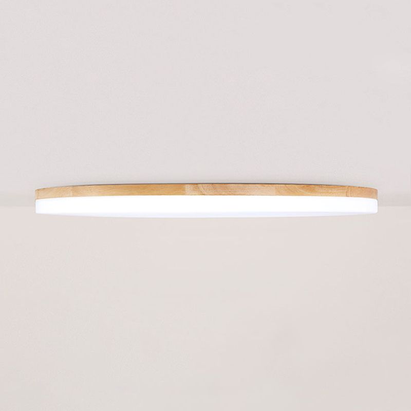 Round Wood-Rim Ceiling Light – product view