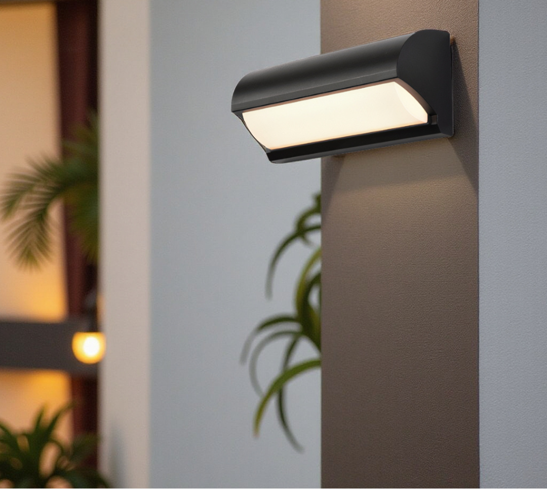 Outdoor Black Finish LED Wall Lamp – product view