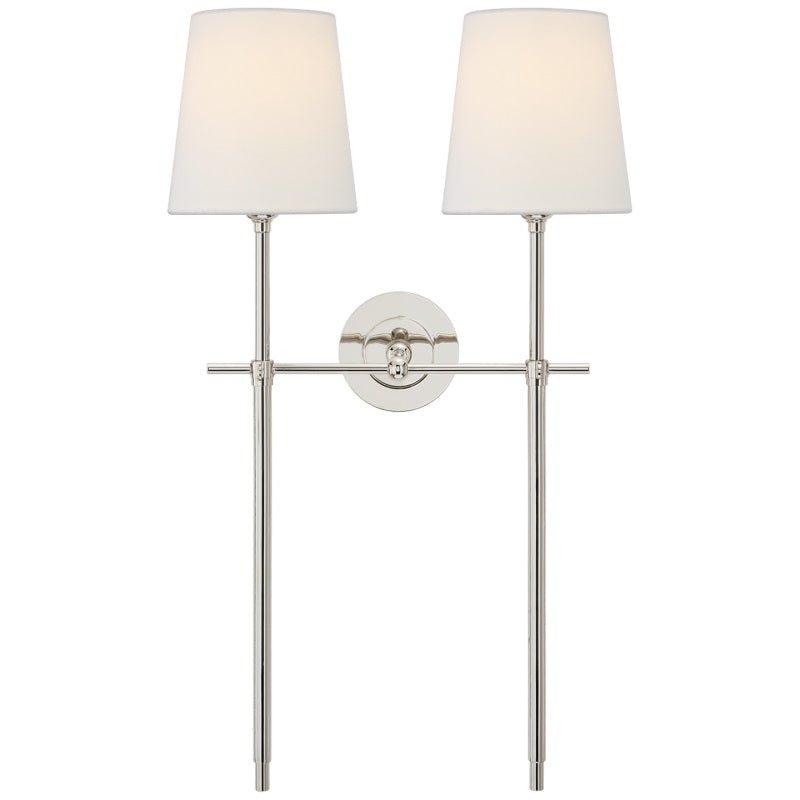Wall Lamp with Fabric Shade and Metal Arm – product view