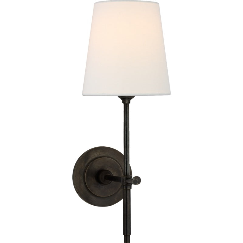 Wall Lamp with Fabric Shade and Metal Arm – product view