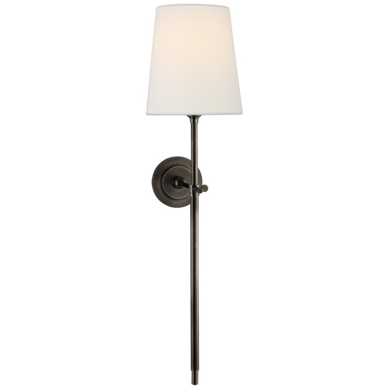 Wall Lamp with Fabric Shade and Metal Arm – product view