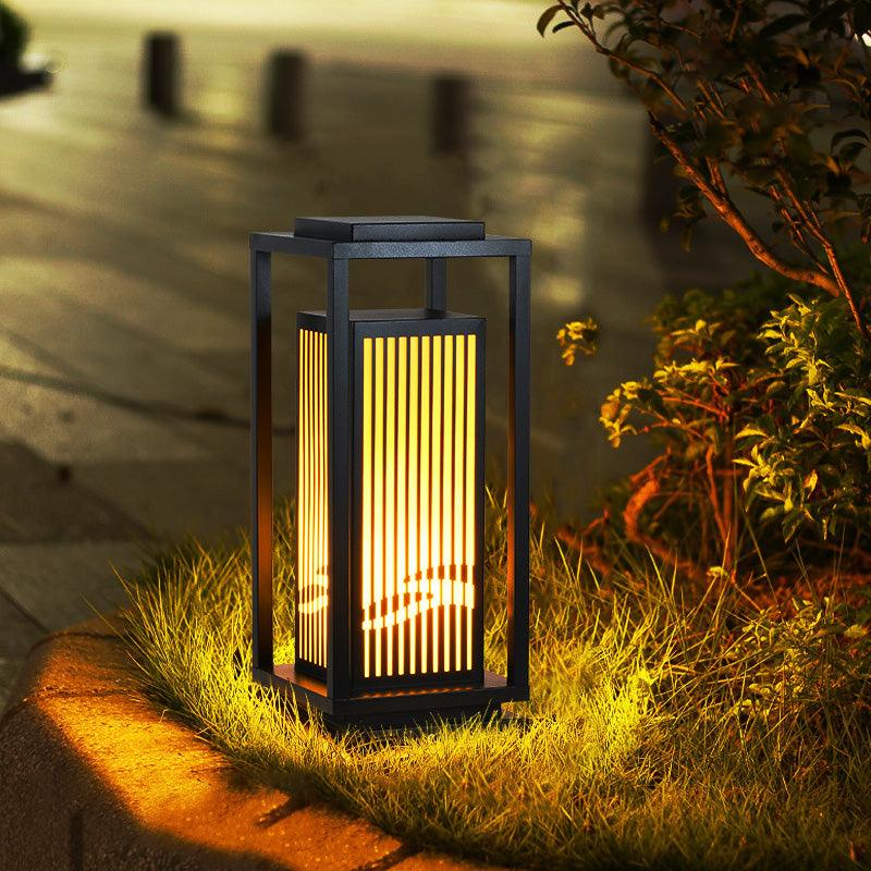 Cage Solar LED Garden Pillar Lantern - product detail 2