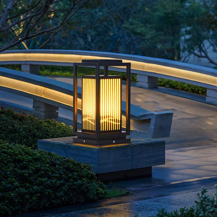 Cage Solar LED Garden Pillar Lantern - product detail 3