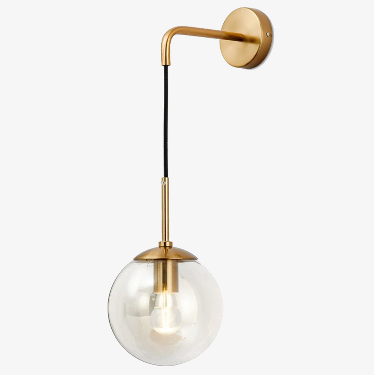 Hallway Wall Lamp with a Hanging Glass Globe – product view