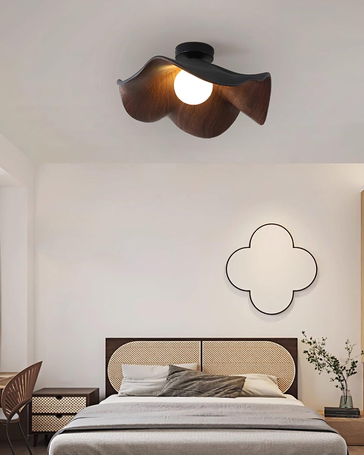 Organic Flush-Mount Ceiling Light – product view