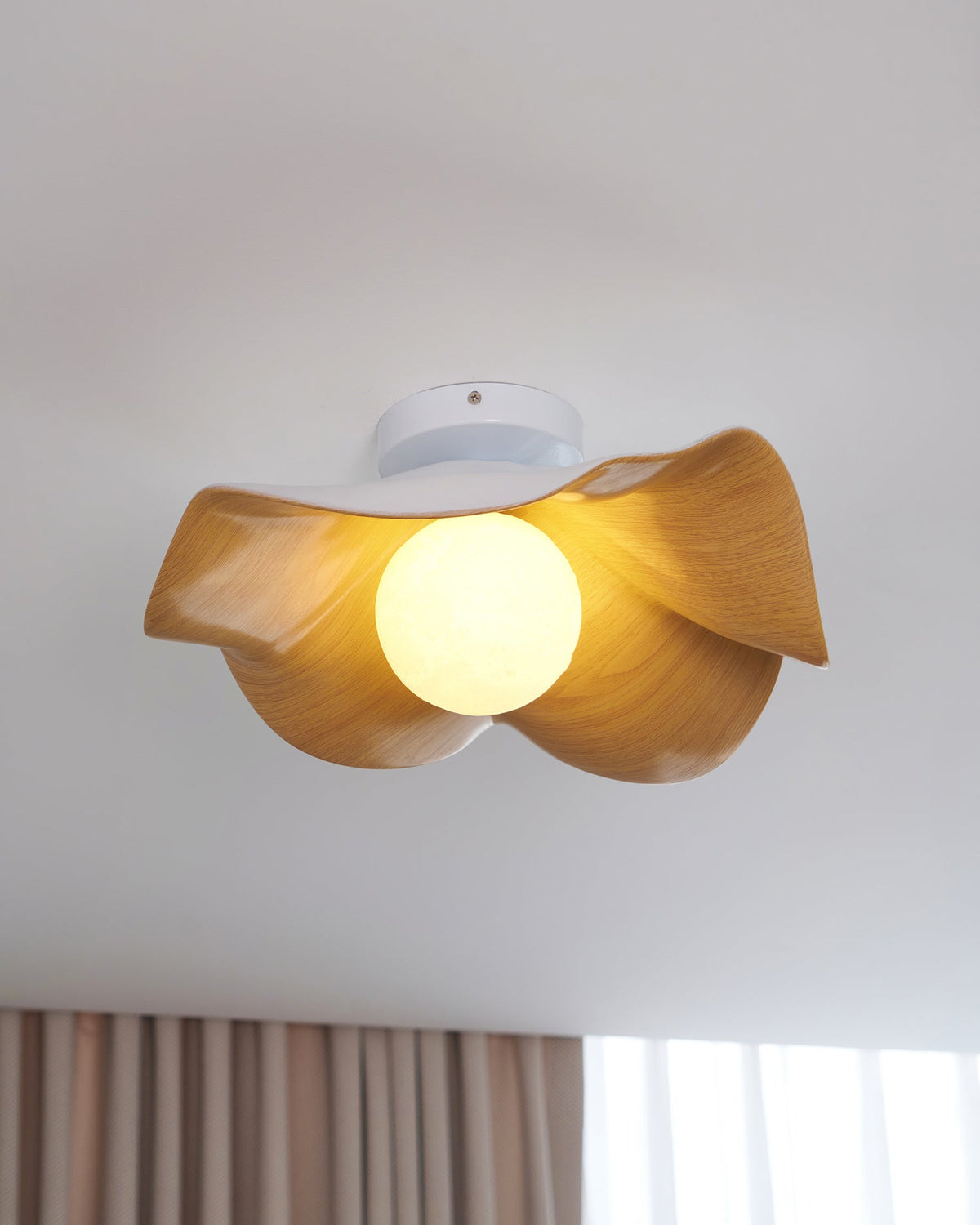 Organic Flush-Mount Ceiling Light – product view