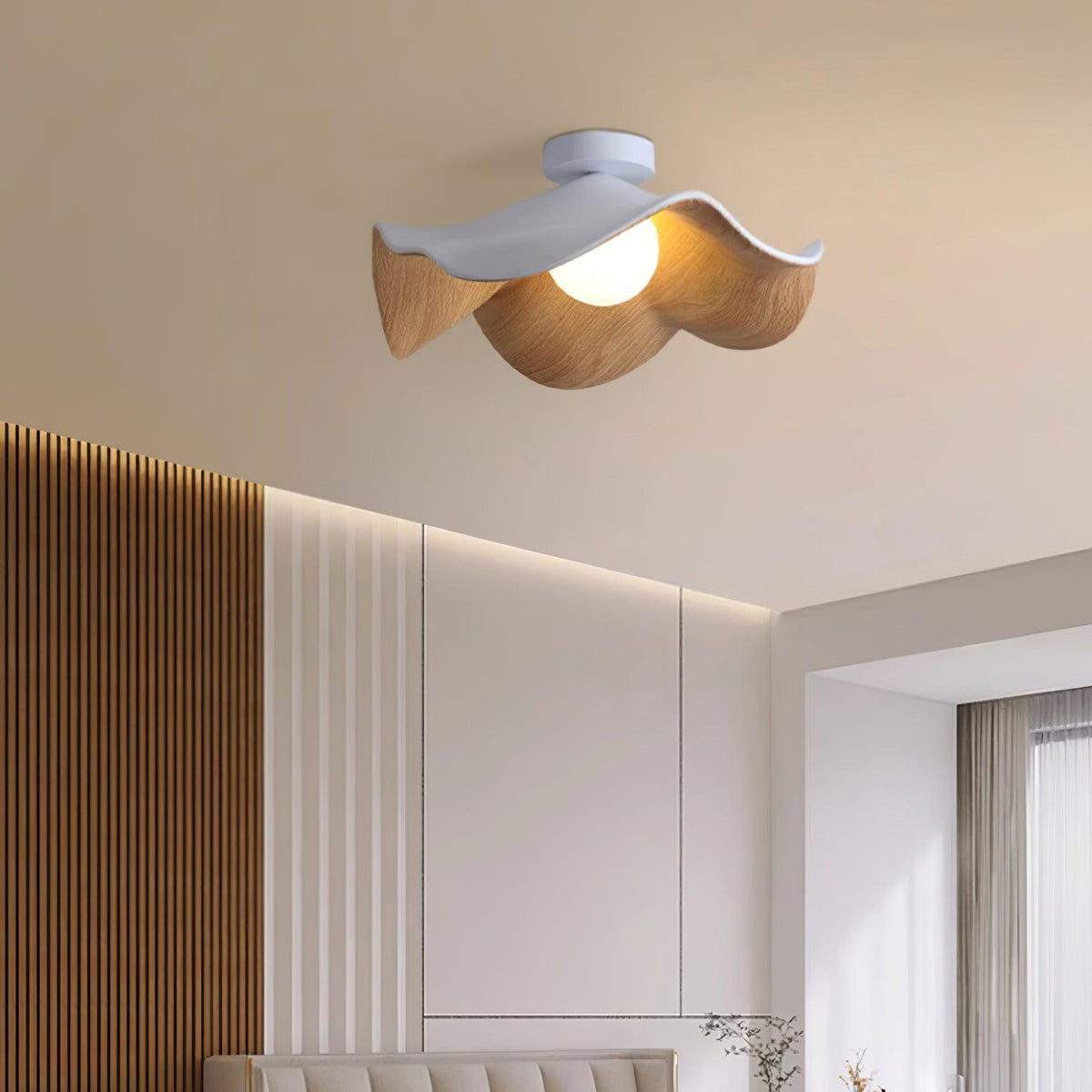 Organic Flush-Mount Ceiling Light – product view