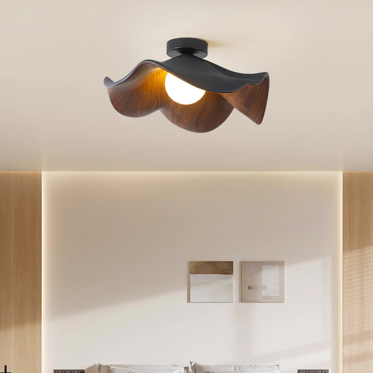 Organic Flush-Mount Ceiling Light – product view