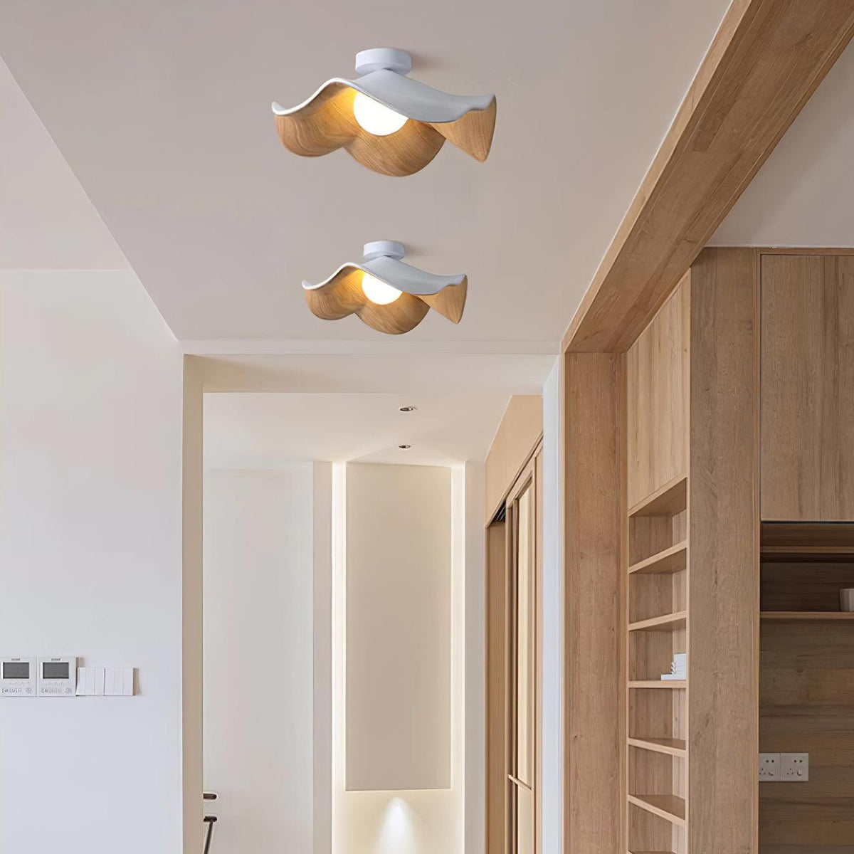 Organic Flush-Mount Ceiling Light – product view