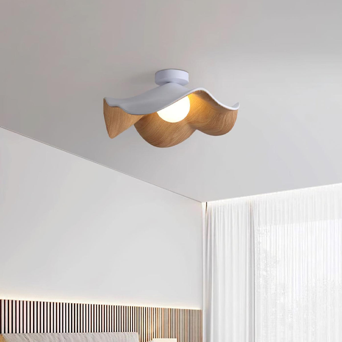 Organic Flush-Mount Ceiling Light – product view