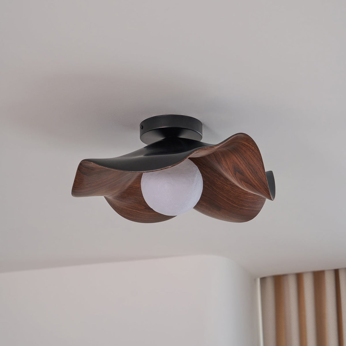 Organic Flush-Mount Ceiling Light – product view