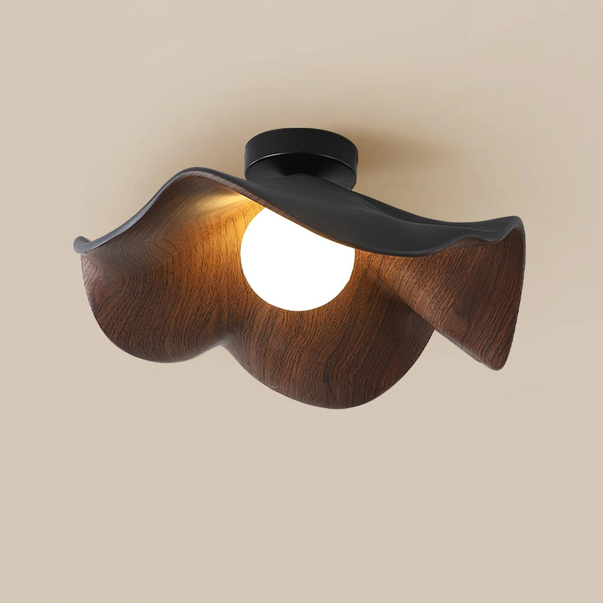 Organic Flush-Mount Ceiling Light – product view