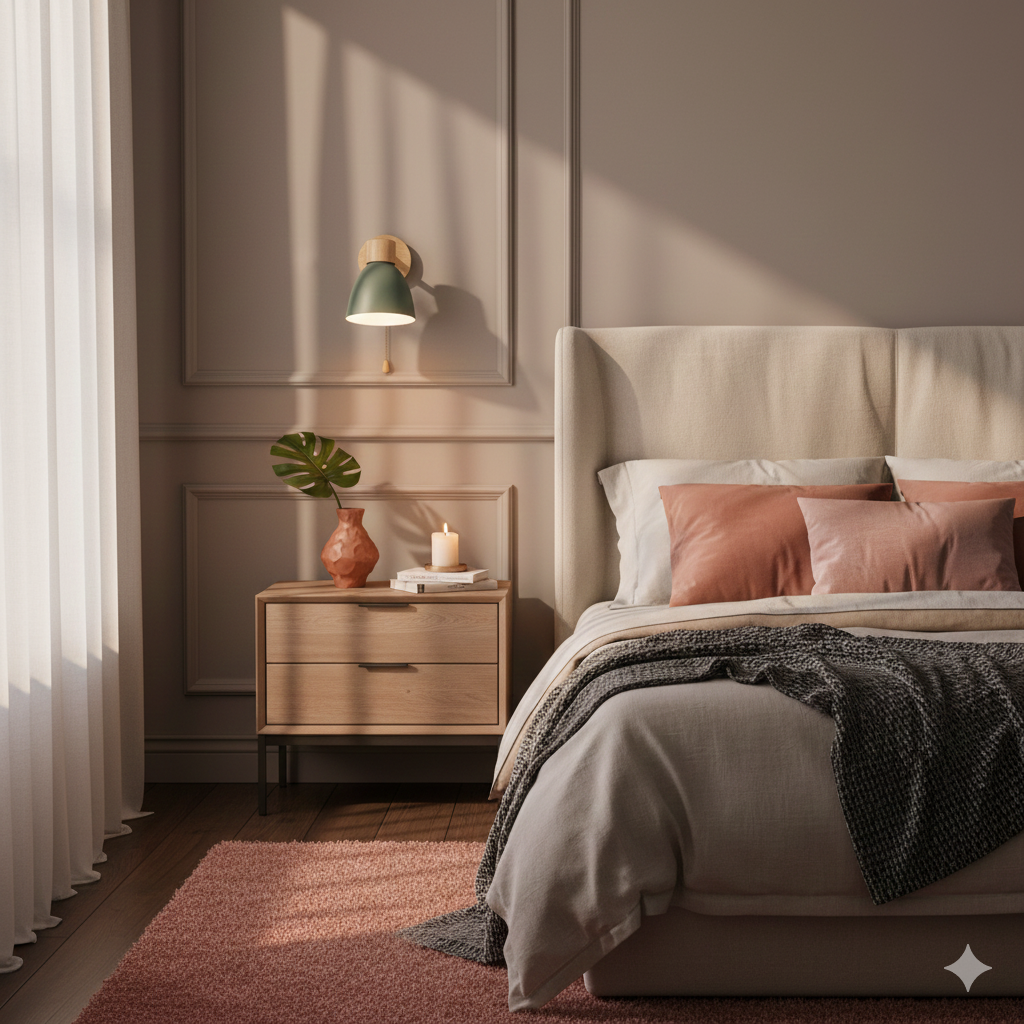 Wall Sconce with a Tilted Arm and Conical Shade – product view