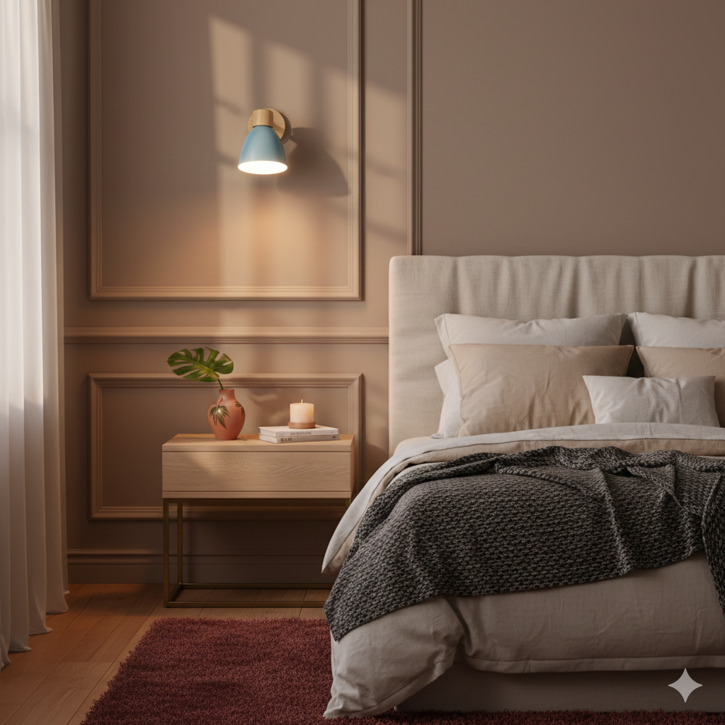 Wall Sconce with a Tilted Arm and Conical Shade – product view