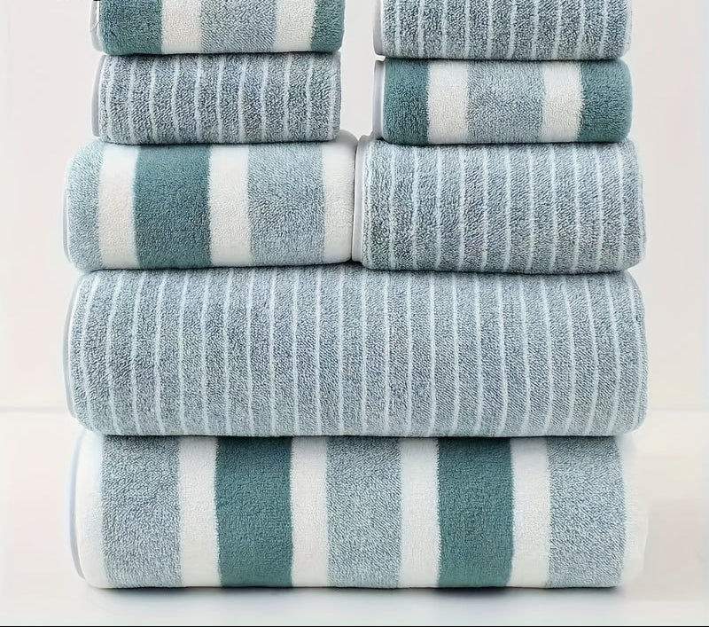 Seabrook Eight-Piece Striped Towel Set