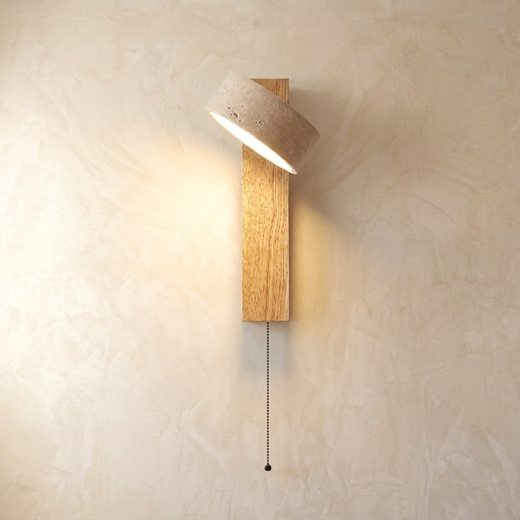 Tierra Adjustable Travertine Wall Light - product detail 3