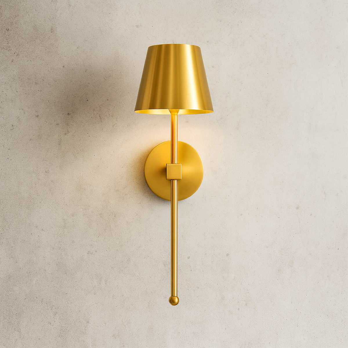 Minimalist Rechargeable Wireless Wall Lamp – Gold