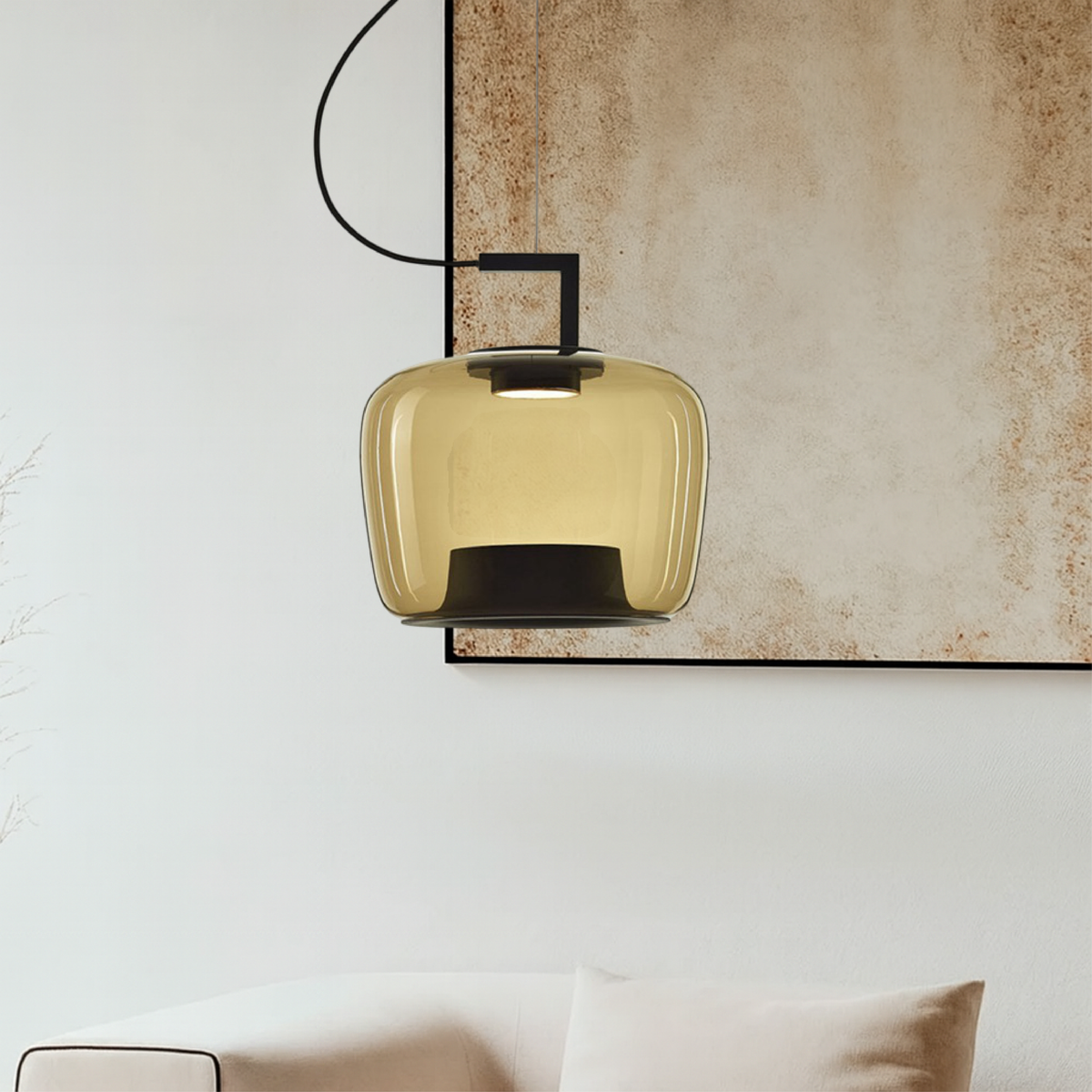 Vesper Sculpted Glass Pendant Light - product detail 4