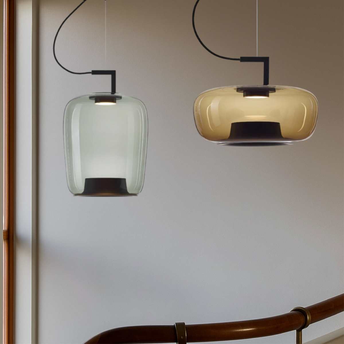 Vesper Sculpted Glass Pendant Light - product detail 2