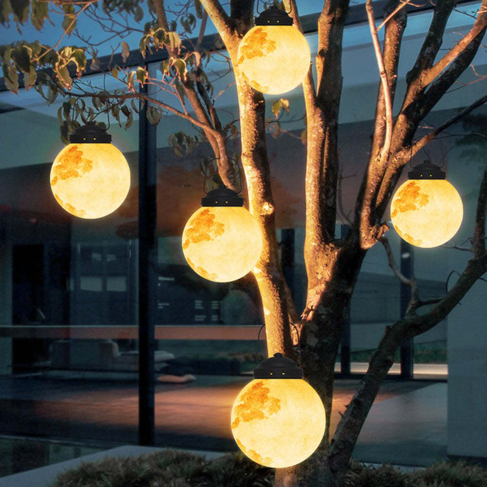 Outdoor Solar Hanging Lamps with Glowing Globes – product view